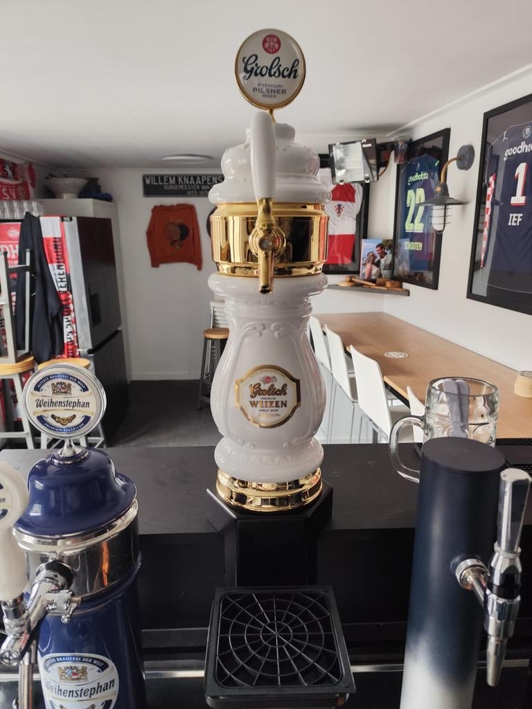 Grolsch weizen porseleinen tapzuil - nieuw in doos., Verzamelen, Biermerken, Grolsch, Ophalen of Verzenden