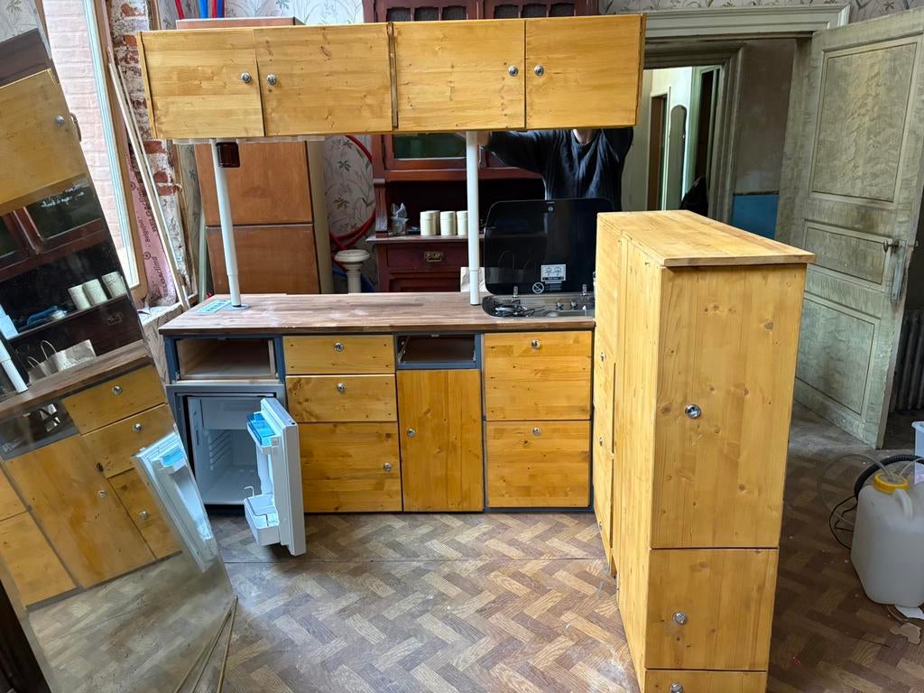 Inbouwkeuken zelfbouw camper, Enlèvement, Comme neuf