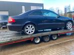 Mercedes CLK 200 automaat, Auto's, Achterwielaandrijving, Blauw, Leder, Bedrijf