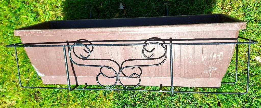 Jardinières avec supports métalliques, Jardin & Terrasse, Enlèvement, Utilisé, Rectangulaire, Balcon