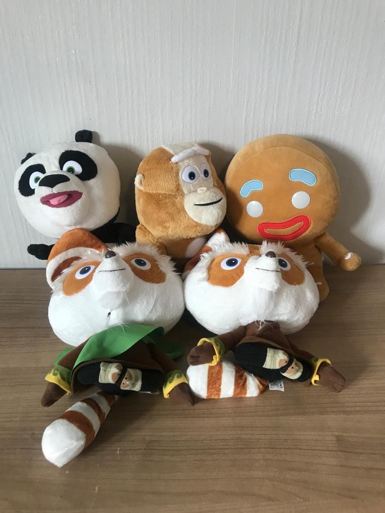 Kung Fu Panda Big Headz 23 cm plushes (2010), Kinderen en Baby's, Speelgoed | Knuffels en Pluche, Zo goed als nieuw, Overige typen