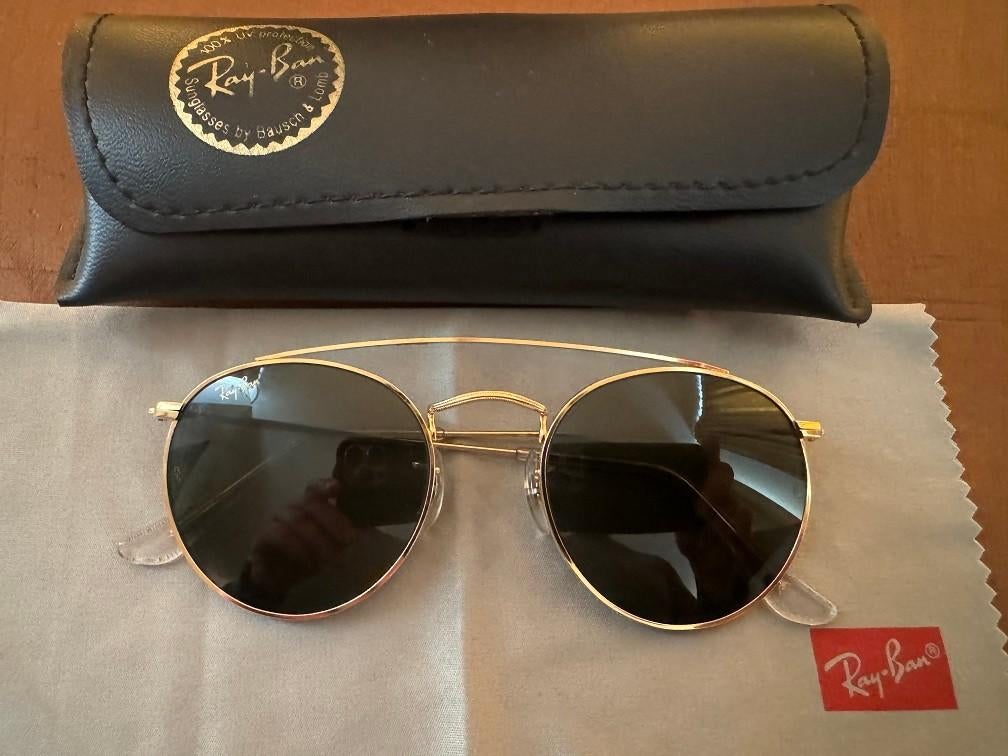 Vintage B&L Ray-ban Arista Round Bridge W1345 zonnebril R11, Zonnebril, Overige kleuren, Ophalen of Verzenden, Zo goed als nieuw