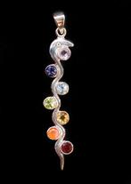 Pendentif serpent Chakra avec pierres naturelles et argent, Neuf, Autres couleurs, Autres représentations, Avec pierre précieuse