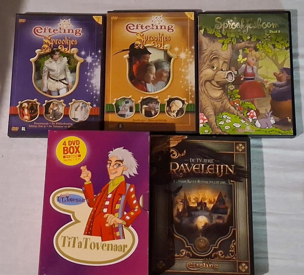 Dvd's Efteling, sprookjes,  ravelijn, sprookjesboom,..., Verzamelen, Ophalen of Verzenden