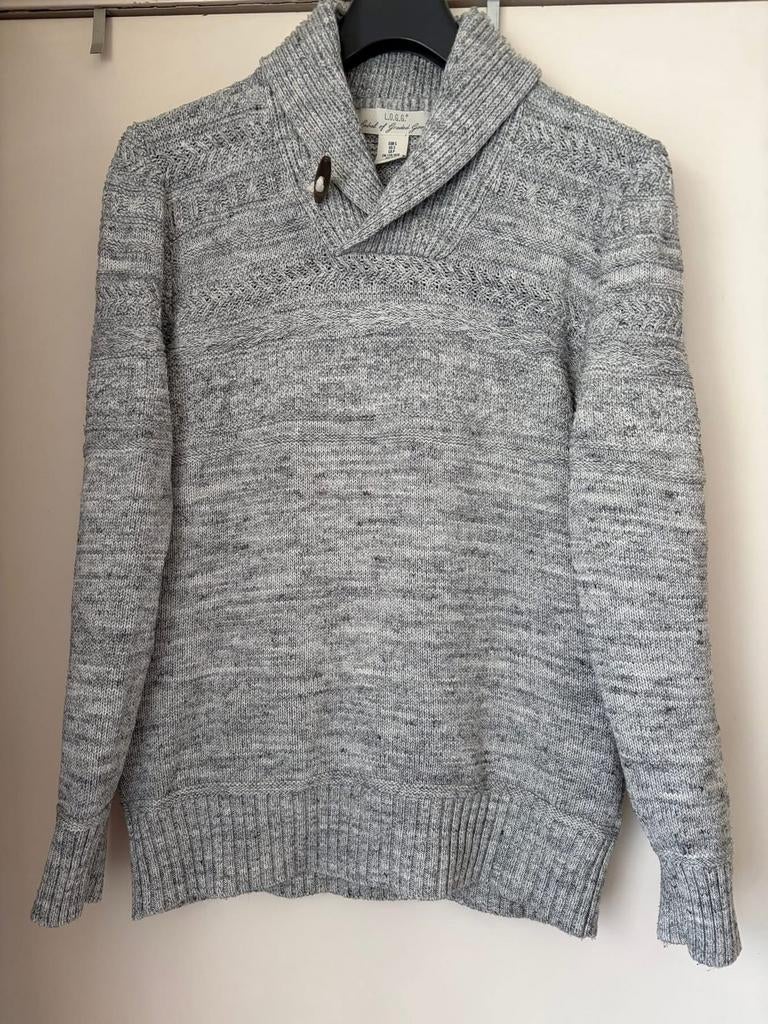 Grijze trui met truckerkraag — H&M — Maat, Ophalen of Verzenden, Zo goed als nieuw, Grijs