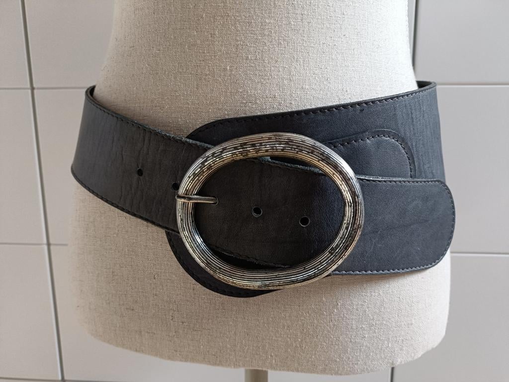 Ceinture large cuir gris foncé, Enlèvement ou Envoi, Ceinture