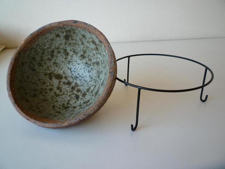 Belle coupe/vide-poche en grès brut émaillé, Maison & Meubles, Accessoires pour la Maison | Vases, Comme neuf, Vert, Enlèvement ou Envoi