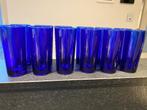 12 Glazen longdrink blauw, Verzamelen, Glas en Drinkglazen, Ophalen, Zo goed als nieuw