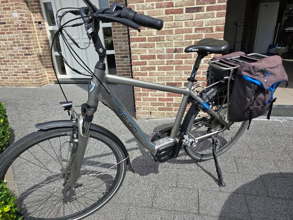 Veloci Connect grijs metallic heren fiets elektrisch, Versnellingen, Zo goed als nieuw, 53 tot 57 cm, Ophalen