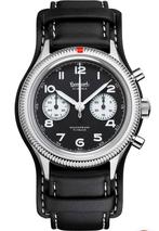 Hanhart 417 ES Flyback Reverse Panda, 42 mm, Montre-bracelet, Autres marques, Enlèvement ou Envoi, Cuir