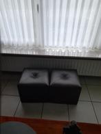 2 pouf cuir brun, Enlèvement, Cuir