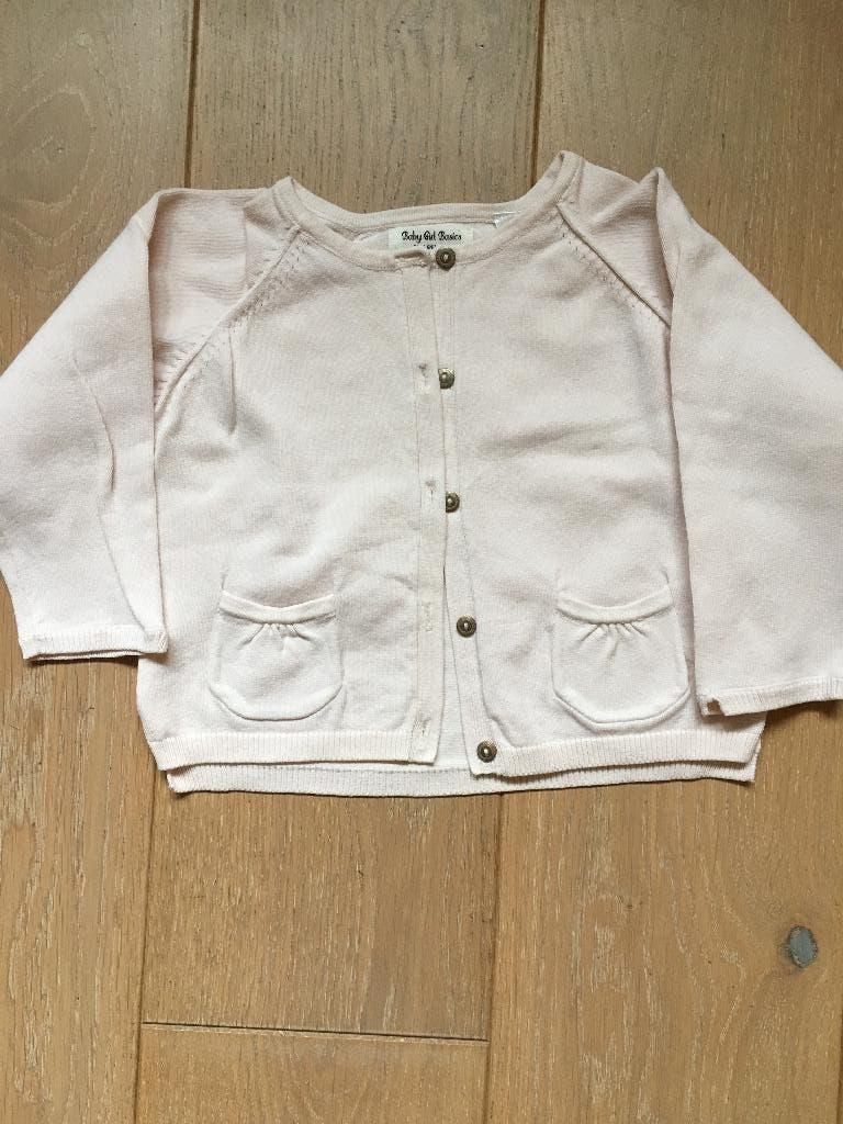 Gilet licht roos zara maat 80 /86, Enlèvement ou Envoi, Comme neuf, Zara, Chemisette ou Manches longues