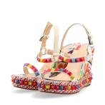 Louboutin Cataclou 37 sandalen, Kleding | Dames, Verzenden, Wit, Sandalen of Muiltjes, Zo goed als nieuw