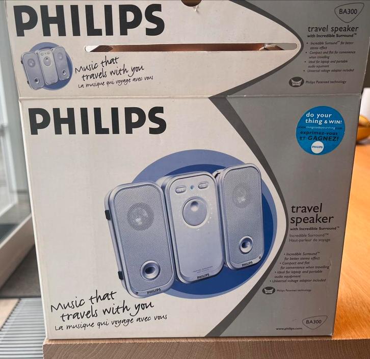 Travelspeaker ‘Philips’ SBC BA 300/00, Audio, Tv en Foto, Luidsprekerboxen, Nieuw, Overige typen, Philips, Ophalen