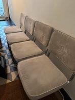 Quatre chaises de cuisine en velours côtelé (beige), Maison & Meubles, Enlèvement, Utilisé