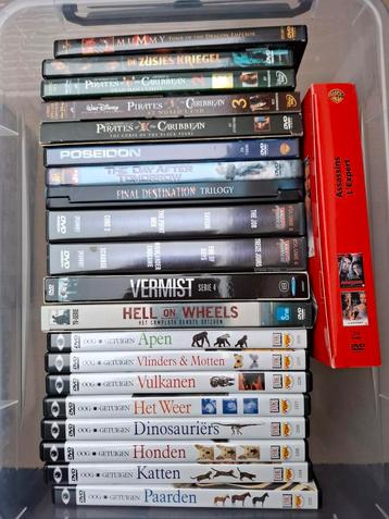 Allerlei dvd's,per doos 10 euro beschikbaar voor biedingen