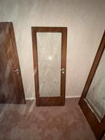 Houten binnendeuren met glas, Doe-het-zelf en Bouw, Deuren en Vliegenramen, Ophalen, Zo goed als nieuw, Glas