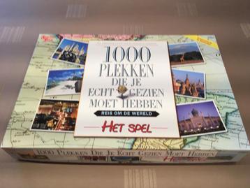 gezelschapsspel "1000 plekken die je echt gezien moet hebben beschikbaar voor biedingen