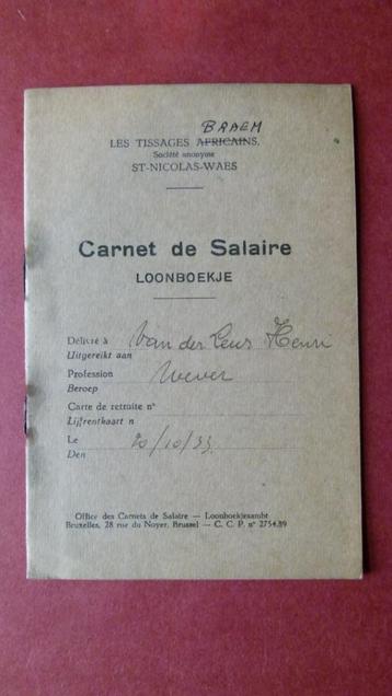 Loonboekje Van der Leur Henri beschikbaar voor biedingen