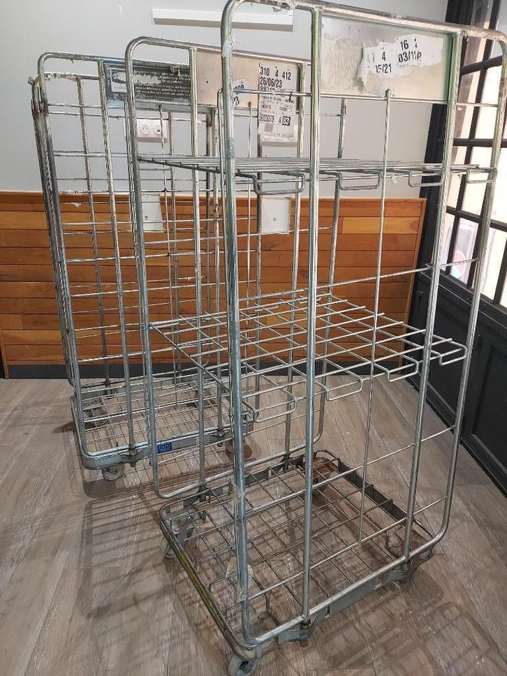 Set van 2 metalen containerwagens op rol van Java/O'Tacos, Zakelijke goederen, Horeca | Overige, Ophalen