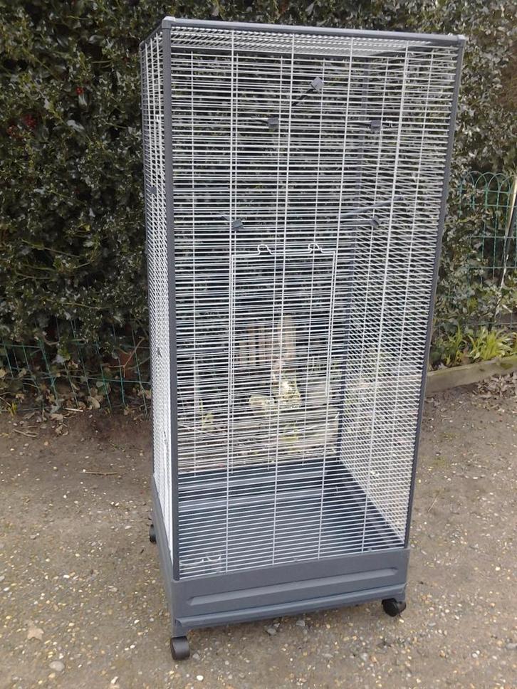 nieuwe volière op wielen grijs, Dieren en Toebehoren, Vogels | Hokken en Kooien, Nieuw, Volière, Ophalen of Verzenden