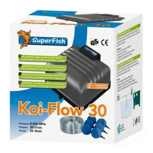 SuperFish Koi-Flow 30 luchtpomp set bal slang groot, Jardin & Terrasse, Accessoires pour étangs, Neuf, Doublure d'étang, Enlèvement ou Envoi