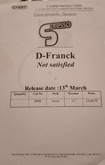 D-Franck – Not Satisfied, Ophalen of Verzenden, Gebruikt