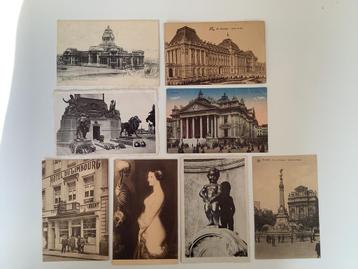 8 cartes postales anciennes Bruxelles