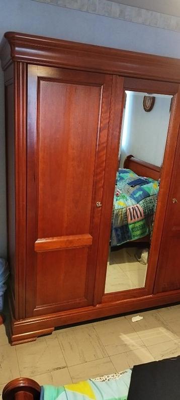 chambre complète en bois d'acajou en parfait état., Enlèvement, Comme neuf, Deux personnes, Mahonie