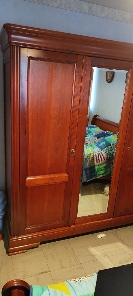 volledige slaapkamer in Mahonie hout perfecte staat., Huis en Inrichting, Slaapkamer | Complete slaapkamers, Zo goed als nieuw