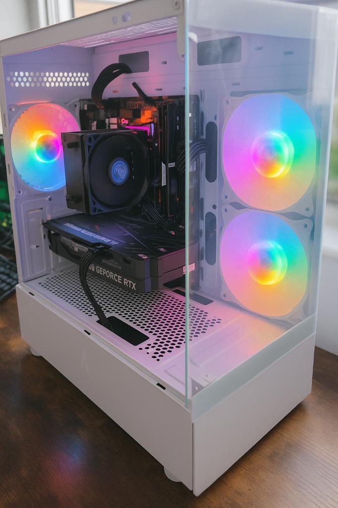 Budget Game PC met RGB🎮, Computers en Software, Desktop Pc's, Gebruikt, 3 tot 4 Ghz, HDD, SSD, 8 GB, Met videokaart, Met monitor