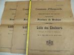 1913-14 Liste des citoyens ayant le droit de vote Hoegaarden, Enlèvement ou Envoi