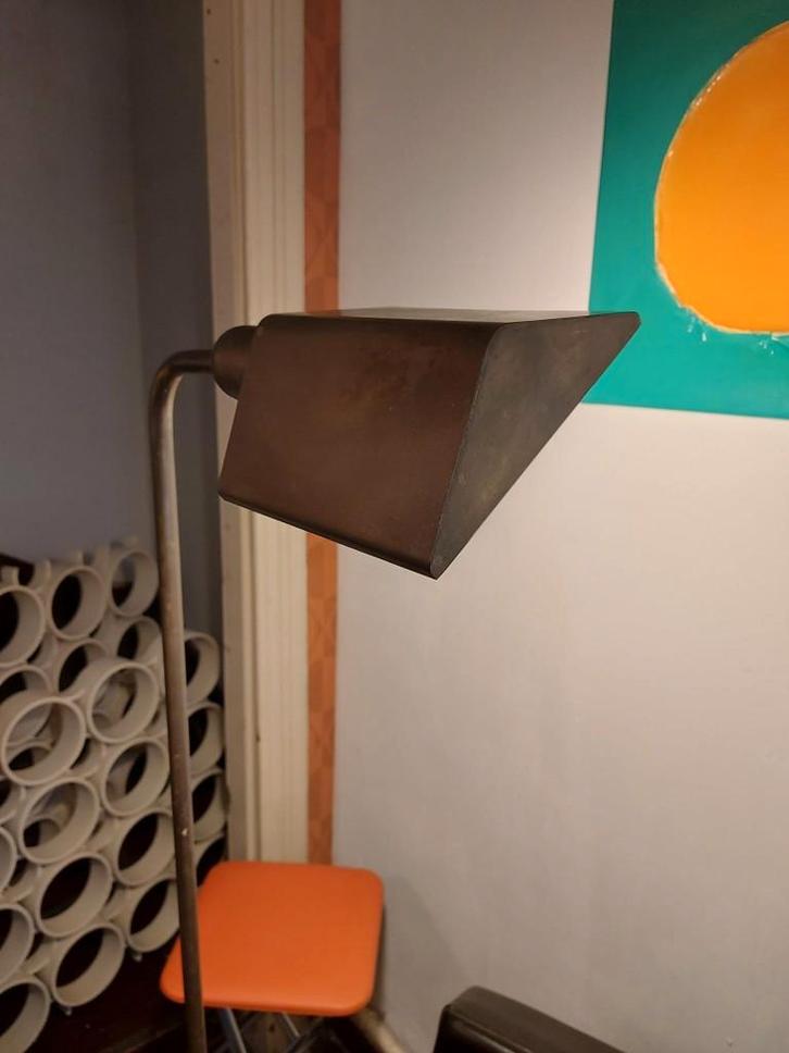 Mid-century vloerlamp, koperkleurig, 1960s, Huis en Inrichting, Lampen | Wandlampen, Gebruikt, Ophalen