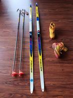 Langlauf set vintage - schoenen maat 35, stokken 135, ski's, Ophalen, Gebruikt, Ski, Ski's
