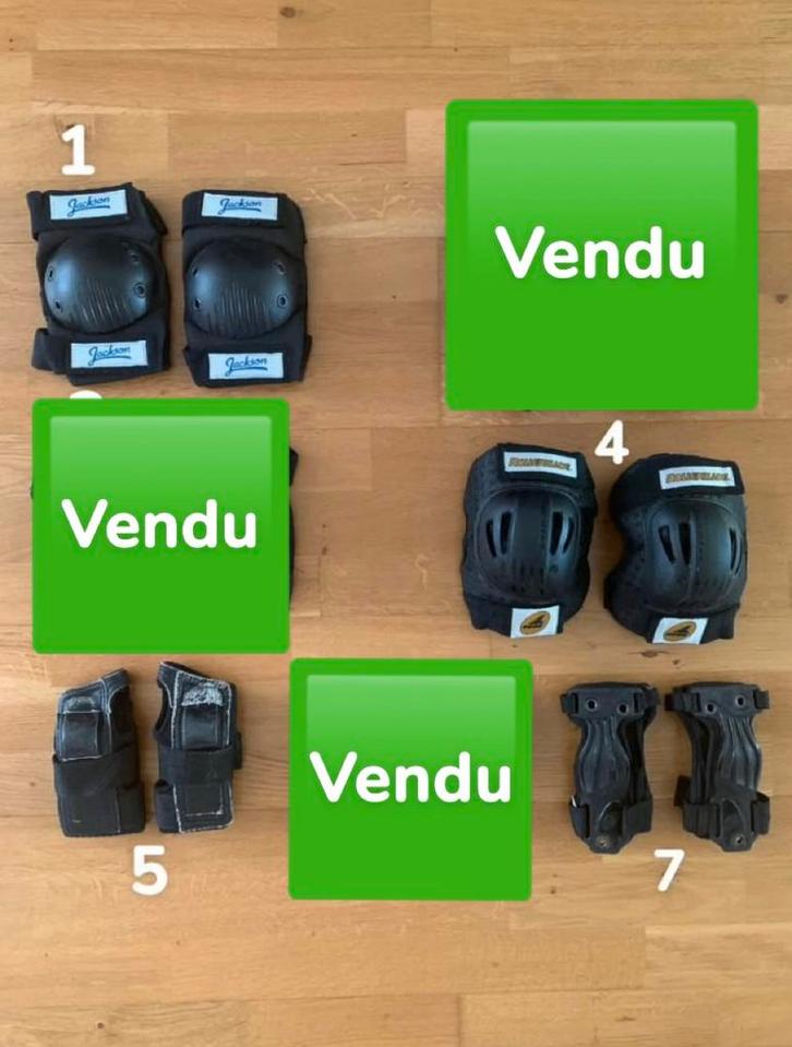 Protections de coudes, mains, genoux pour vélo, roller,skate, Sport en Fitness, Skeelers, Zo goed als nieuw, Bescherming, Ophalen of Verzenden
