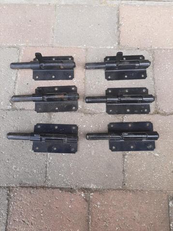 schuifgrendels schuifsloten poort hek,6 stuks,kleur zwart beschikbaar voor biedingen