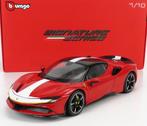 Ferrari SF90 Stradale , rood ,zwart In ovp, Ophalen of Verzenden, Nieuw, Auto, Burago