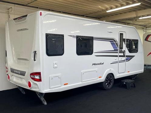 Sprite Mondial 495SE, Caravans en Kamperen, Caravans, Bedrijf, tot en met 4, Sprite, 2 aparte bedden, 4 tot 5 meter, Hordeur, Kachel