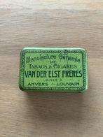 Boîte tabacs cigares Van Der Elst, Collections, Boîte en métal, Utilisé