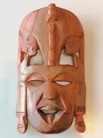 Masque massif mural en bois Rose. Artisans du Togo 1970., Antiquités & Art, Art | Sculptures & Bois