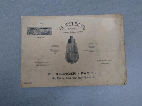 La météore lampe : catalogus Ohlinger Paris, Antiquités & Art, Antiquités | Livres & Manuscrits, Enlèvement ou Envoi