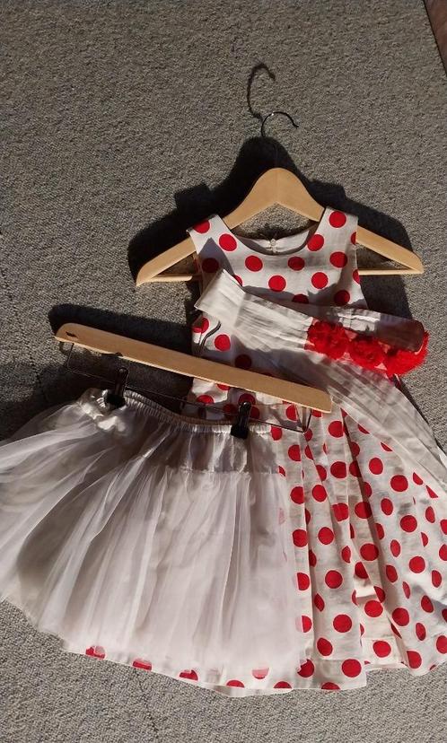 Meisjesjurk met onderrokje M128    BLUE BAY, Kinderen en Baby's, Kinderkleding | Maat 140, Zo goed als nieuw, Meisje, Jurk of Rok