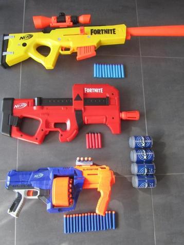 LOT VAN 3 NERF GUNS (Fortnite) beschikbaar voor biedingen