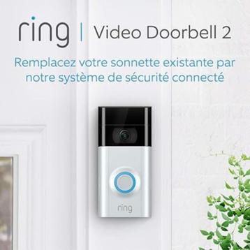 Sonnette connectée Ring Video Doorbell 2 1080p Wifi, Enlèvement ou Envoi, Utilisé, Caméra extérieure