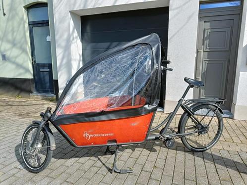 Elektrische bakfiets, Fietsen en Brommers, Fietsen | Bakfietsen, Gebruikt, Overige merken, 2 kinderen, Elektrisch, Huif, Ophalen