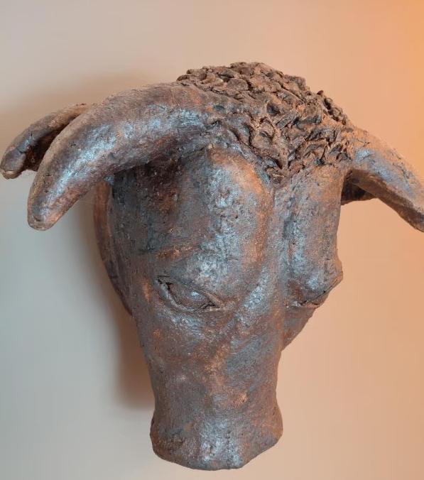 Franse Boucherie Bull Head, Antiek en Kunst, Curiosa en Brocante, Ophalen of Verzenden