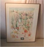 Mooi Geschilderd Aquarel 'Zuiders Dorpje' - Monique Raise, Ophalen of Verzenden