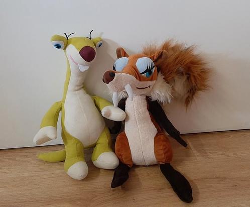2 knuffels/pluche Ice Age Disney (als geheel of per stuk), Kinderen en Baby's, Speelgoed | Knuffels en Pluche, Gebruikt, Ophalen of Verzenden
