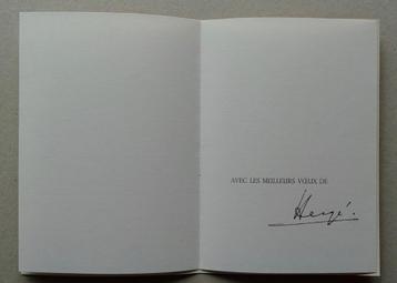 Wenskaart uit 1982 gesigneerd door Hergé