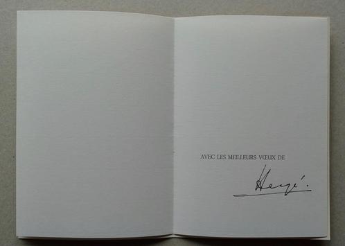 Carte de voeux 1982 signée Hergé, Livres, BD, Comme neuf, Enlèvement